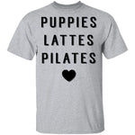 Puppies Lattes Pilates T-Shirt CustomCat
