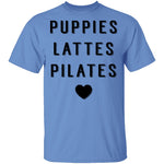 Puppies Lattes Pilates T-Shirt CustomCat