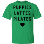 Puppies Lattes Pilates T-Shirt CustomCat
