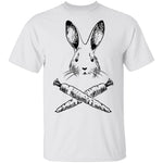 Rabbit And Crossed Carrots T-Shirt CustomCat