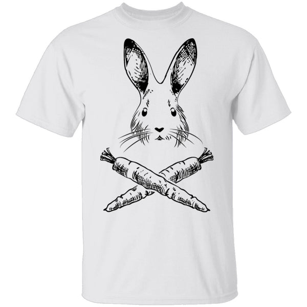 Rabbit And Crossed Carrots T-Shirt CustomCat