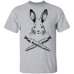 Rabbit And Crossed Carrots T-Shirt CustomCat