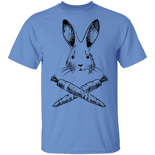 Rabbit And Crossed Carrots T-Shirt CustomCat