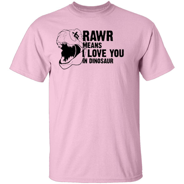 Rawr Means I Love You In Dinosaur T-Shirt CustomCat