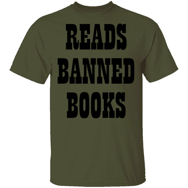 Reads Banned Books T-Shirt CustomCat
