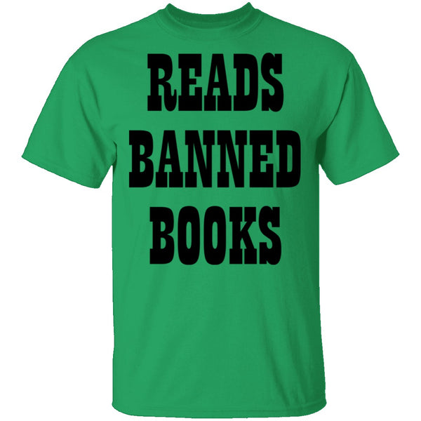 Reads Banned Books T-Shirt CustomCat