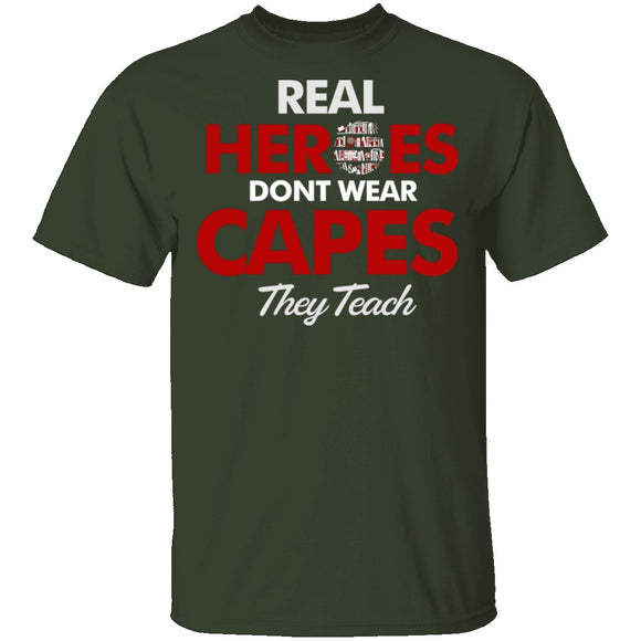 Real Heroes Teach T-Shirt CustomCat