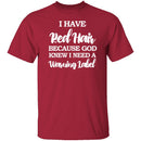 Red Hair Warning Label T-Shirt CustomCat