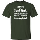 Red Hair Warning Label T-Shirt CustomCat
