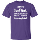 Red Hair Warning Label T-Shirt CustomCat