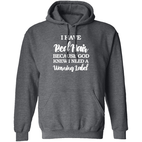 Red Hair Warning Label T-Shirt CustomCat