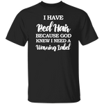 Red Hair Warning Label T-Shirt CustomCat