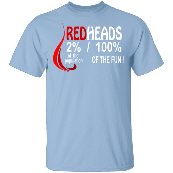 Red Heads 100% Fun T-Shirt CustomCat
