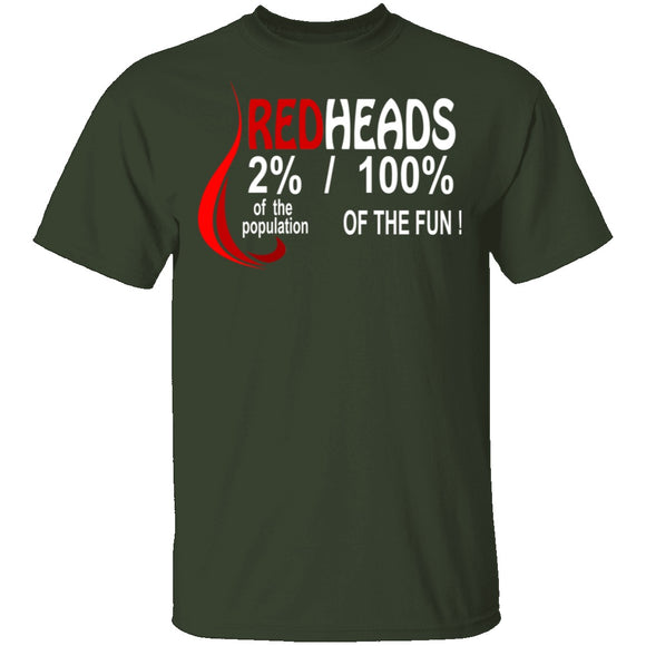 Red Heads 100% Fun T-Shirt CustomCat