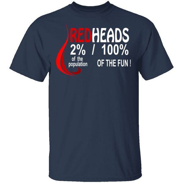 Red Heads 100% Fun T-Shirt CustomCat