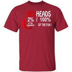 Red Heads 100% Fun T-Shirt CustomCat