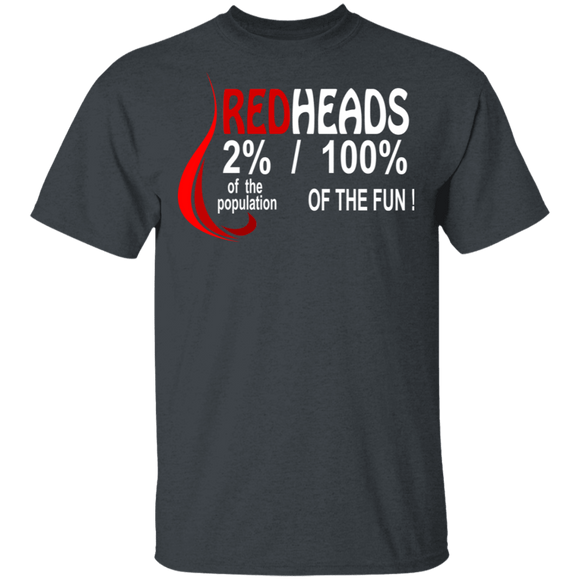 Red Heads 100% Fun T-Shirt CustomCat