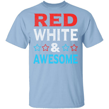 Red White And Awesome T-Shirt CustomCat
