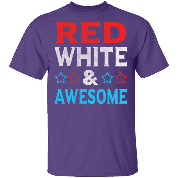 Red White And Awesome T-Shirt CustomCat