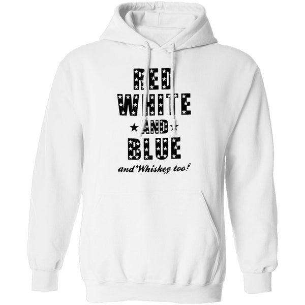 Red White And Blue And Whiskey Too T-Shirt CustomCat