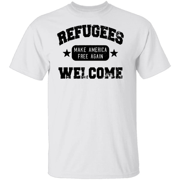 Refugees Welcome T-Shirt CustomCat
