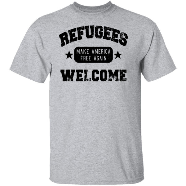 Refugees Welcome T-Shirt CustomCat