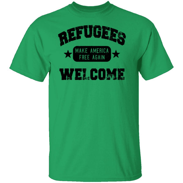 Refugees Welcome T-Shirt CustomCat