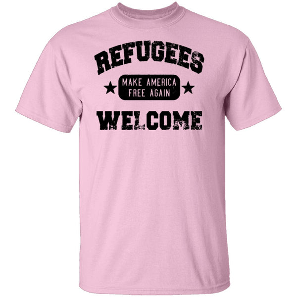 Refugees Welcome T-Shirt CustomCat