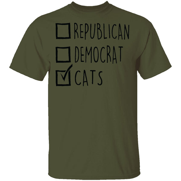 Republican Democrat Cats T-Shirt CustomCat