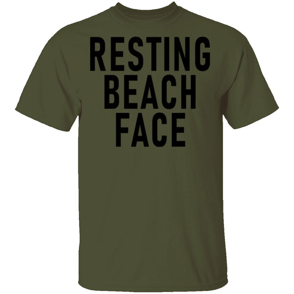 Resting Beach Face T-Shirt CustomCat