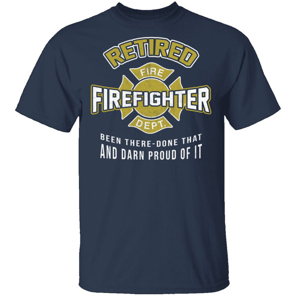 Retired Firefighter T-Shirt CustomCat
