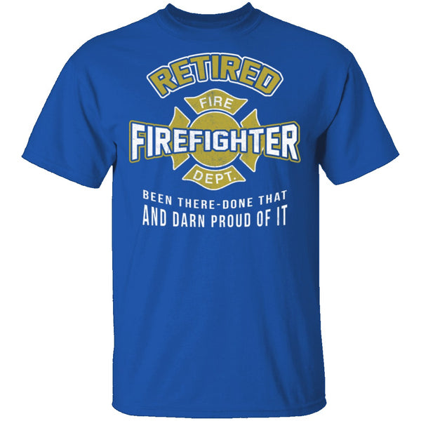 Retired Firefighter T-Shirt CustomCat