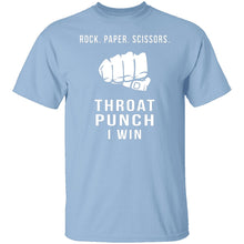 Rock Paper Scissors Throat Punch I Win T-Shirt