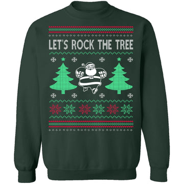 Rock The Tree Ugly Christmas Sweater CustomCat