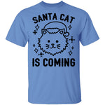 Santa Cat Is Coming T-Shirt CustomCat