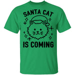 Santa Cat Is Coming T-Shirt CustomCat