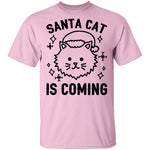 Santa Cat Is Coming T-Shirt CustomCat
