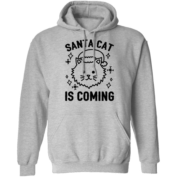 Santa Cat Is Coming T-Shirt CustomCat