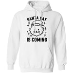 Santa Cat Is Coming T-Shirt CustomCat