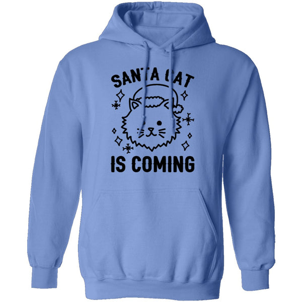 Santa Cat Is Coming T-Shirt CustomCat