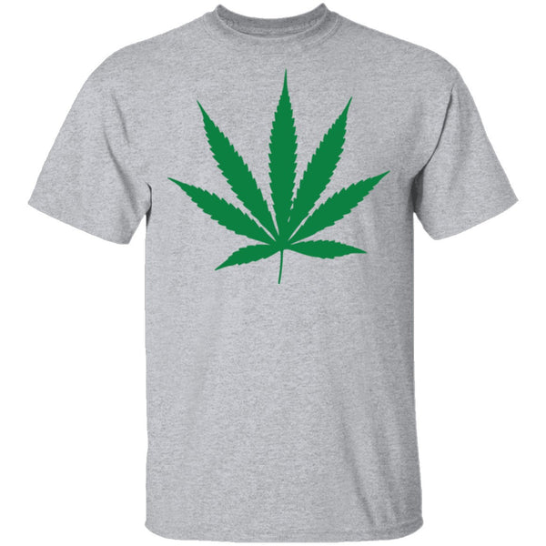 Sativa Cannabis Leaf T-Shirt CustomCat