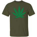 Sativa Cannabis Leaf T-Shirt CustomCat