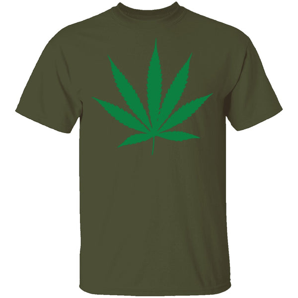 Sativa Cannabis Leaf T-Shirt CustomCat