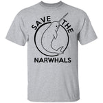 Save The Narwhals T-Shirt CustomCat