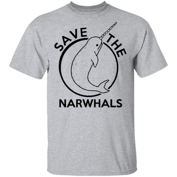 Save The Narwhals T-Shirt CustomCat