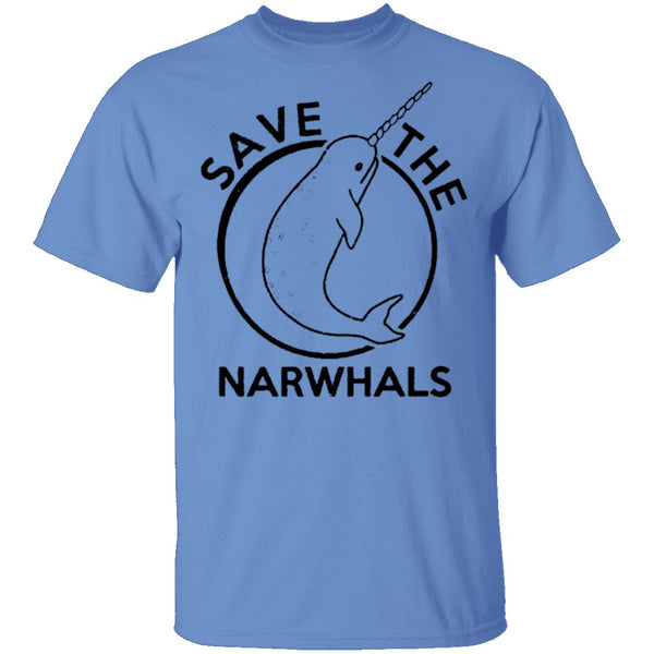 Save The Narwhals T-Shirt CustomCat