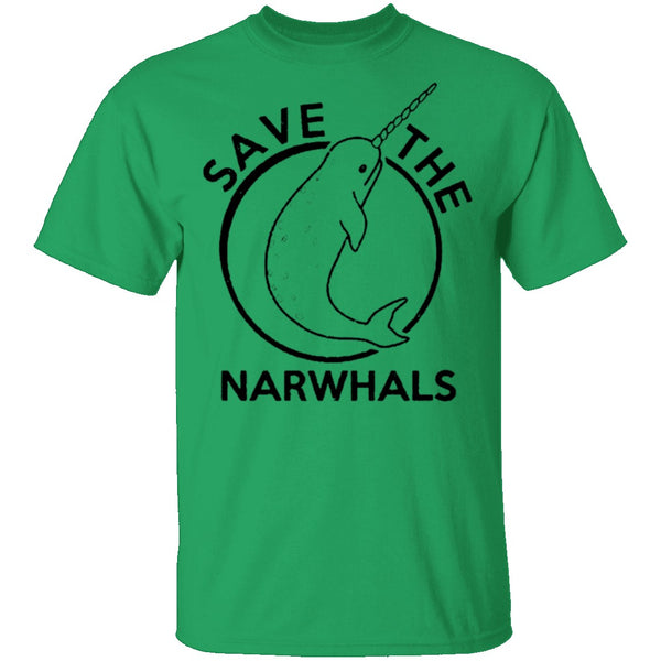 Save The Narwhals T-Shirt CustomCat