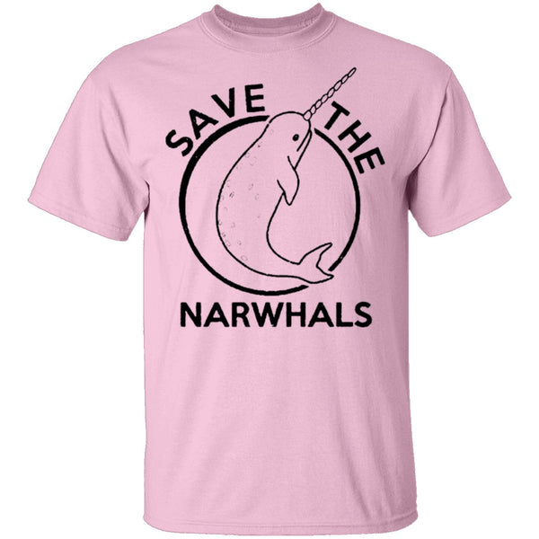 Save The Narwhals T-Shirt CustomCat