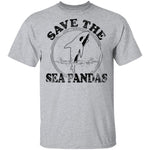 Save The Sea Pandas T-Shirt CustomCat