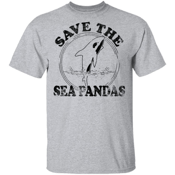 Save The Sea Pandas T-Shirt CustomCat